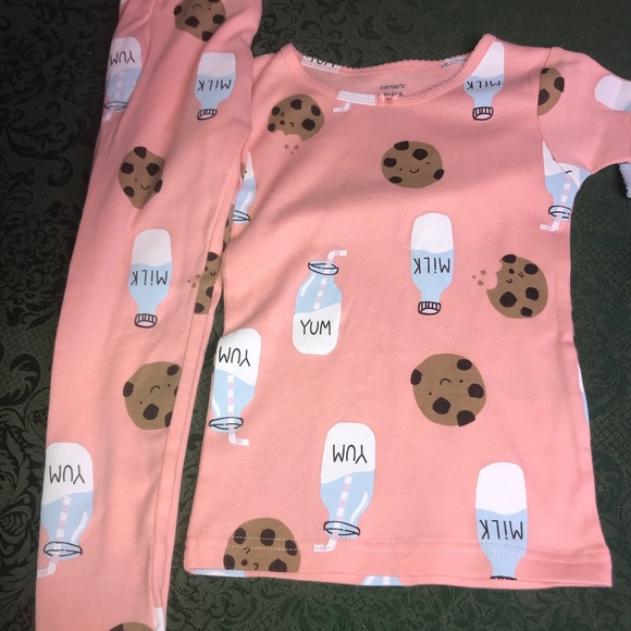NWT 12m cookies & milk breakfast carters pajamas girls layette easter christmas - Picture 11 of 11